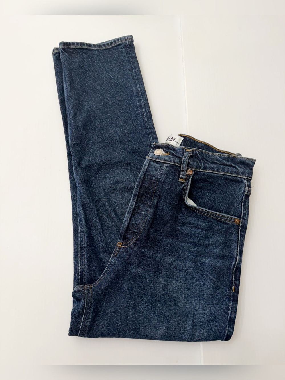 Agolde Riley High Rise Straight Crop Jeans - 25